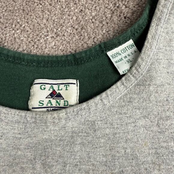 University Of Notre Dame Tank Top Size XL Gray Green College Collegiate Indiana - Picture 4 of 4